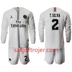 Paris Saint-Germain Fodboldtrøjer T.SILVA 2 Jodan Hvid Børn 3. sæt 2018/19 Langærmet